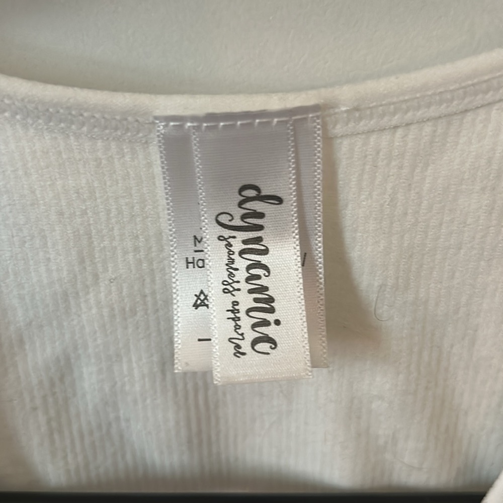 Dynamic Ribbed Bodysuit White- One Size - Picture 2 of 6